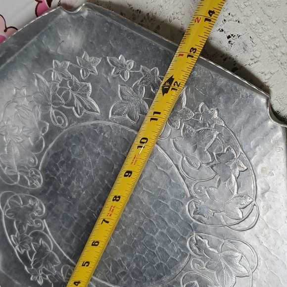 Aluminum Hand Forged Tray Snacks Finger Food Dining Kitchen Party Cheese Cracker - Picture 3 of 17